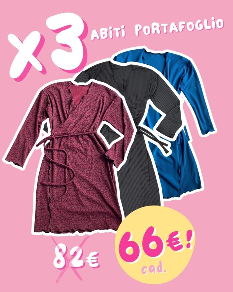 PACCHETTO x3 abiti portafoglio!