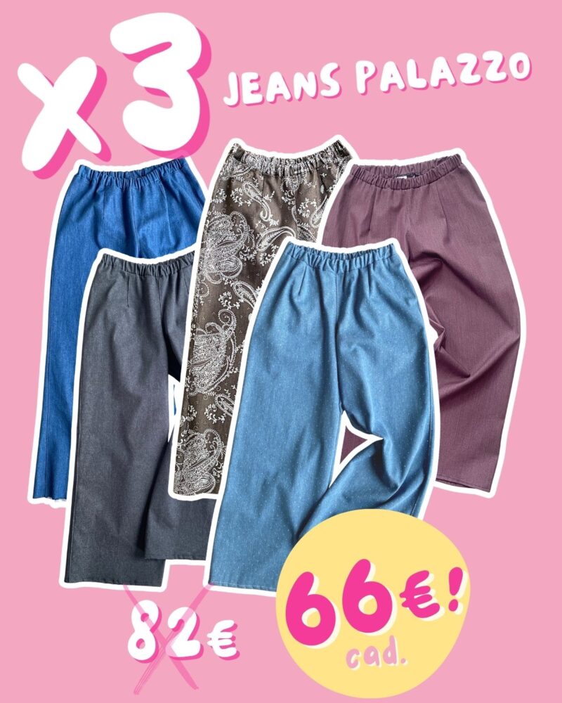PACCHETTO x3 jeans palazzo!